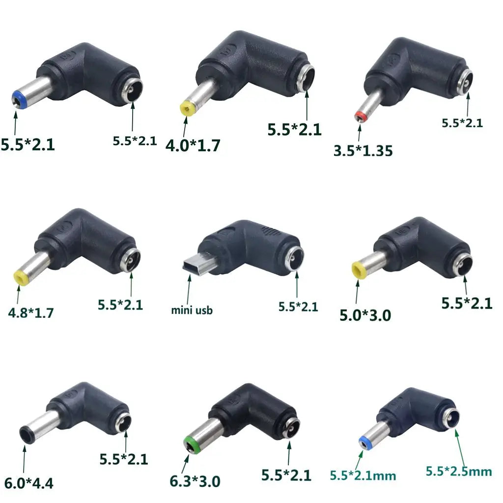 Common DC Power Male to Female 6.0*4.4 / 4.0x1.7 / 3.5*1.3 / 5.5*2.5 To 5.5*2.1 Plug Converter Notebook Laptop Adapter Connector