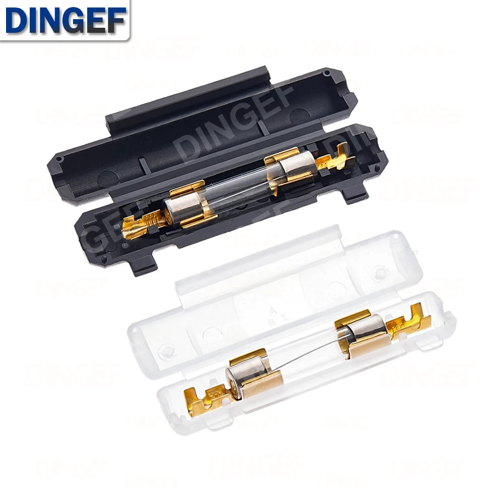 5Set 6X30MM Glass Fuse Holder With 250V 0.25A 0.5A 1A 1.5A 2A 3A 3.15A 4-30A 6*30MM Fuse Socket Flip shell Black/White Flip Type