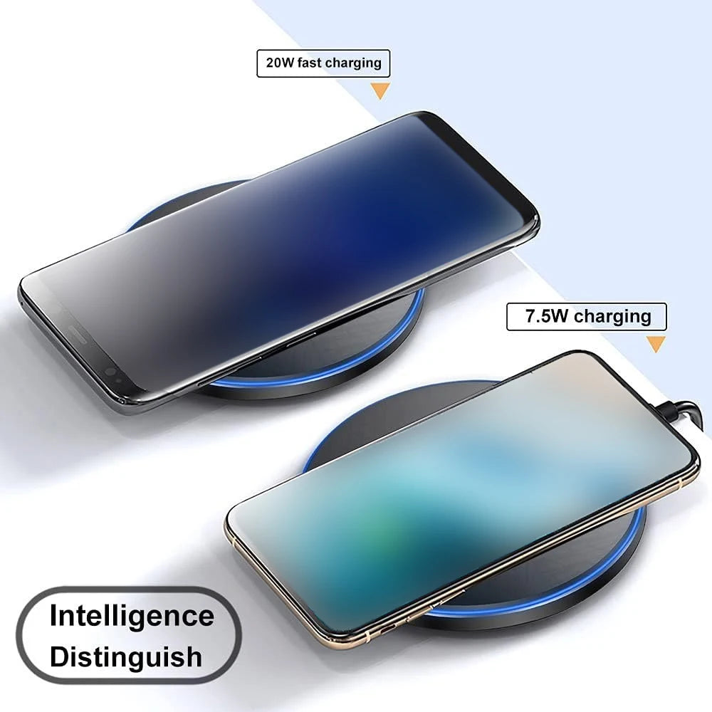 Portable 30W Wireless Charger, Fast Charging Station Compatible with iPhone 16/15/14/13/12 Pro Max, 8 Mini, Samsung and Xiaomi