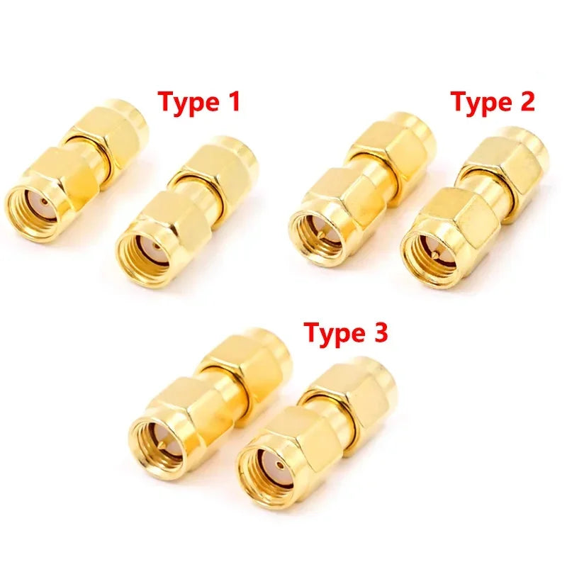 5/20Pcs Golden SMA Male Female Plug RF Coaxial Socket Straight Adapter SMA Connector with Screw Thread