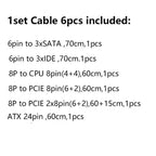 White High Quality PCIe 8p 6+2P CPU 8P(4+4) SATA Molex Modular Power Cable for Thermalright TR-TG1200w TG1000 TGTG850 TG750w