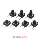 10 Models =100Pcs 6*6 Light Micro Touch Switch Set Push Button Switch Kit Height: 6*6*4.3MM~13MM  DIP SMD 2P/4P 6x6 Keys Tact