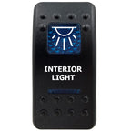 12V Marine Grade Rocker Switch SPST/ON OFF, DPDT/(ON) OFF (ON) Blue Led Light Bar for Carling ARB NARVA Replace Waterproof IP66