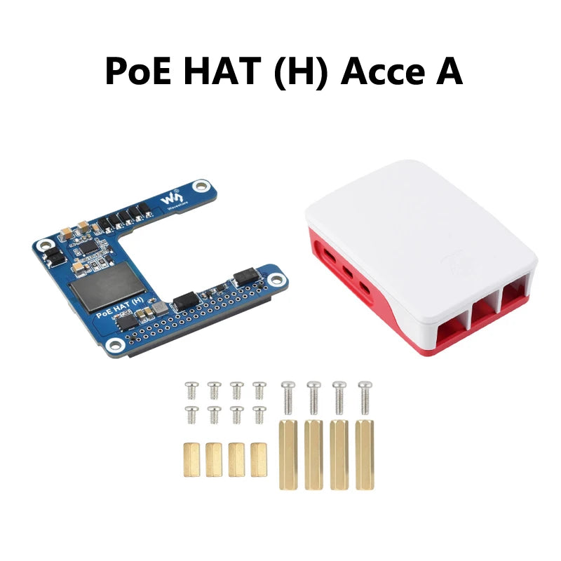 Raspberry Pi 5 PoE MINI HAT (H) 5V / 5A Power over RJ45 Ethernet 802.3af/at Moudle for Pi5 / CM5 Waveshare PoE HAT