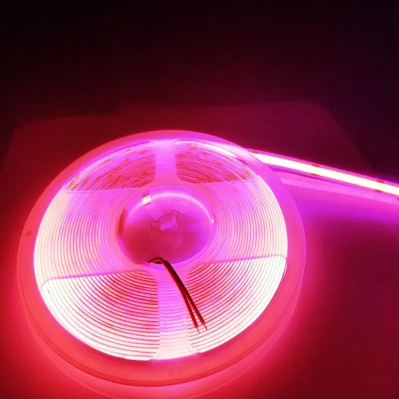 COB LED Strip Lights 320 LEDs/m High Density Flexible Dimmable FCOB Led Tape Colorful Rope Lighting DC12V 24V Red Green Blue