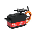 12kg Short Body Low Profile Digital Servo Metal Gear 180° 270° 360° for Arduino RC Car Drift 1:10 1:12 Fix-wing Robot Arm