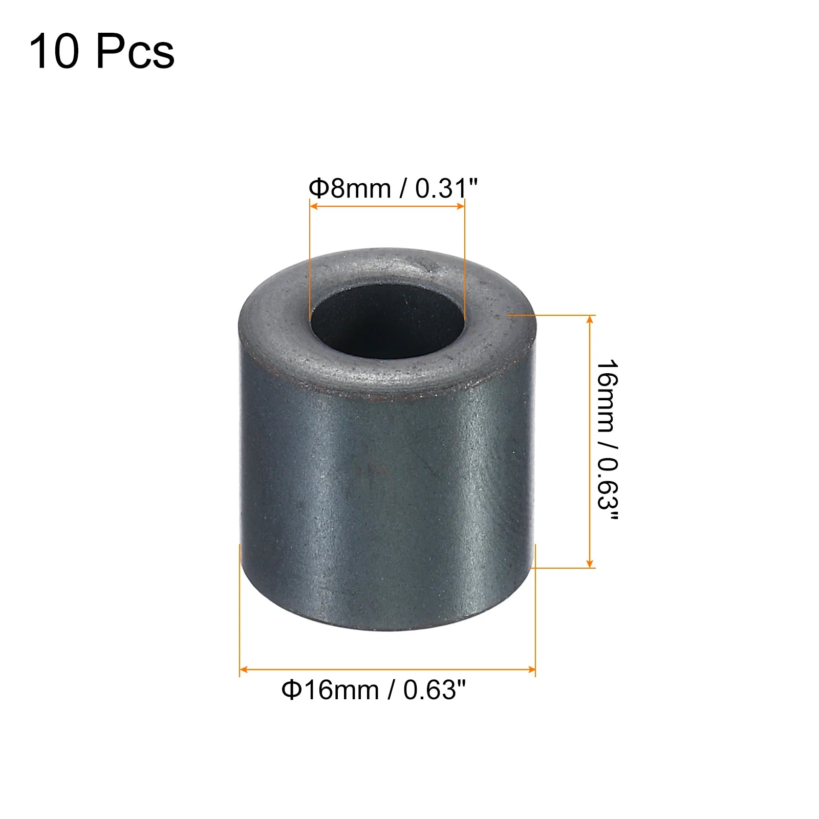 10Pcs 9.5-25mm OD Ferrite Toroid Core Transformer Inductor Coil Ring Black for EMI/RFI Filters Audio Transformers LED Lighting