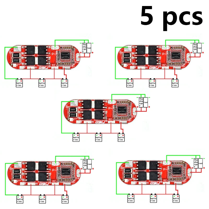 3S 25A 18650 Li-ion BMS Board 11.1V/12.6V Power Tools E-Bike E-Scooter Raspberry Pi Arduino DIY Kit Power Bank TP4056 LM2596