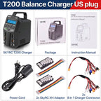SKYRC T200 T400 T100 AC/DC Lipo Battery Dual Balance Charger Discharger for Traxass Airsoft Drone RC Battery Charger Fast Charge