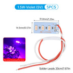 5pcs DC 5V 1.5W High Brightness 5730 LED Lamp Bead Module Decoration Atmosphere Light Board Red/Green/Purple/Yellow/Blue/White