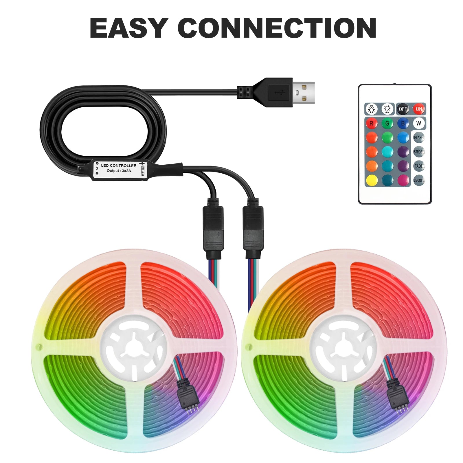 5V RGB COB LED Strip 576LEDs/m Bluetooh App IR Remote Control USB RGB LED Strip Flexible Tape for TV Backlight Room Decoration