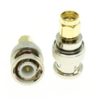 1Pcs SMA Male Female To BNC MAEL FEMALE Connector Jack Plug Q9 Flange Right Angle Coax conector set RF Copper Coaxial Adapter