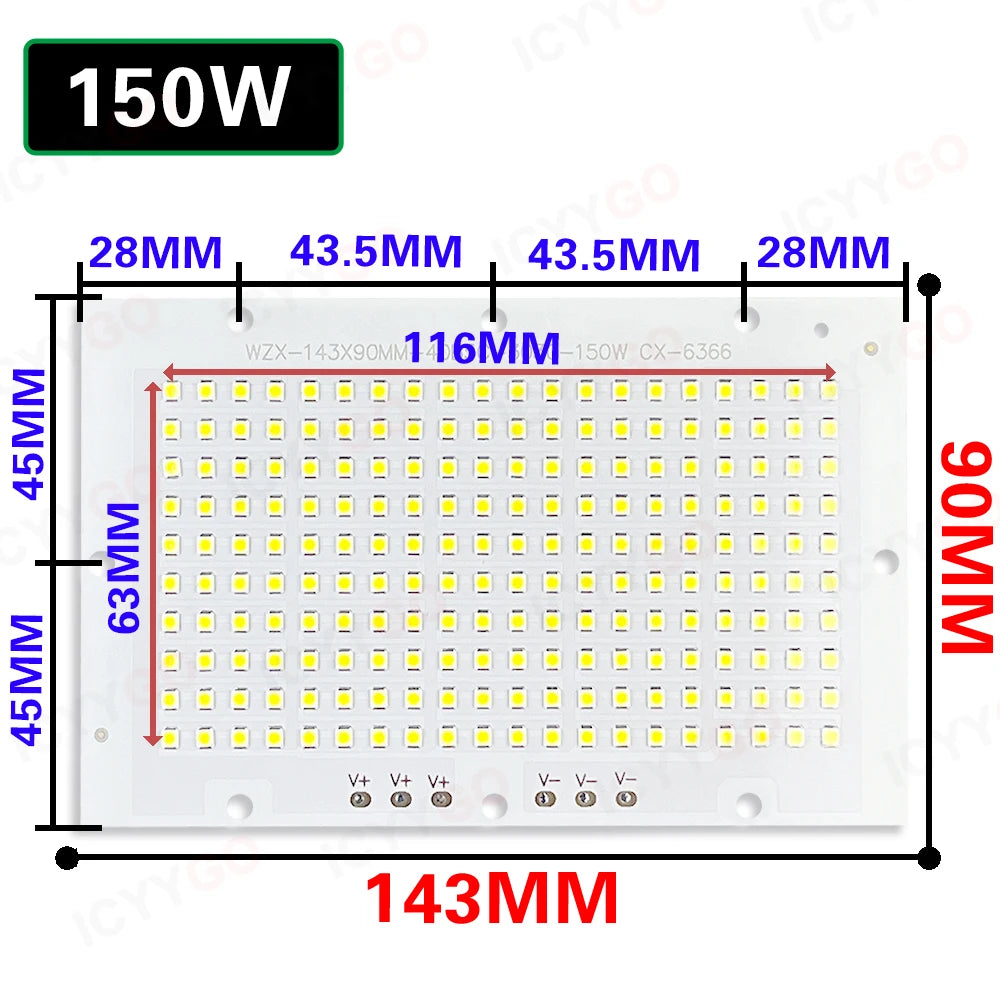 LED Chip 10W 20W 30W 50W 100W LED SMD 5730 Chip PCB DC30-32V LED COB Lamp Beads LED Flood Light Outdoor Lighting Spotlight DIY