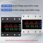 GTRIC Over Under Voltage Protection Device Three-Phase 380V AC Undervoltage Protection 63A Current and Voltage Protection Relay