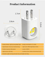 1/2/3/4pcs EU/US Plug LED Night Light Plug in Dusk To Dawn Sensor Auto on Off Rotatable Soft Light for Kids Room Kitchen Hallway