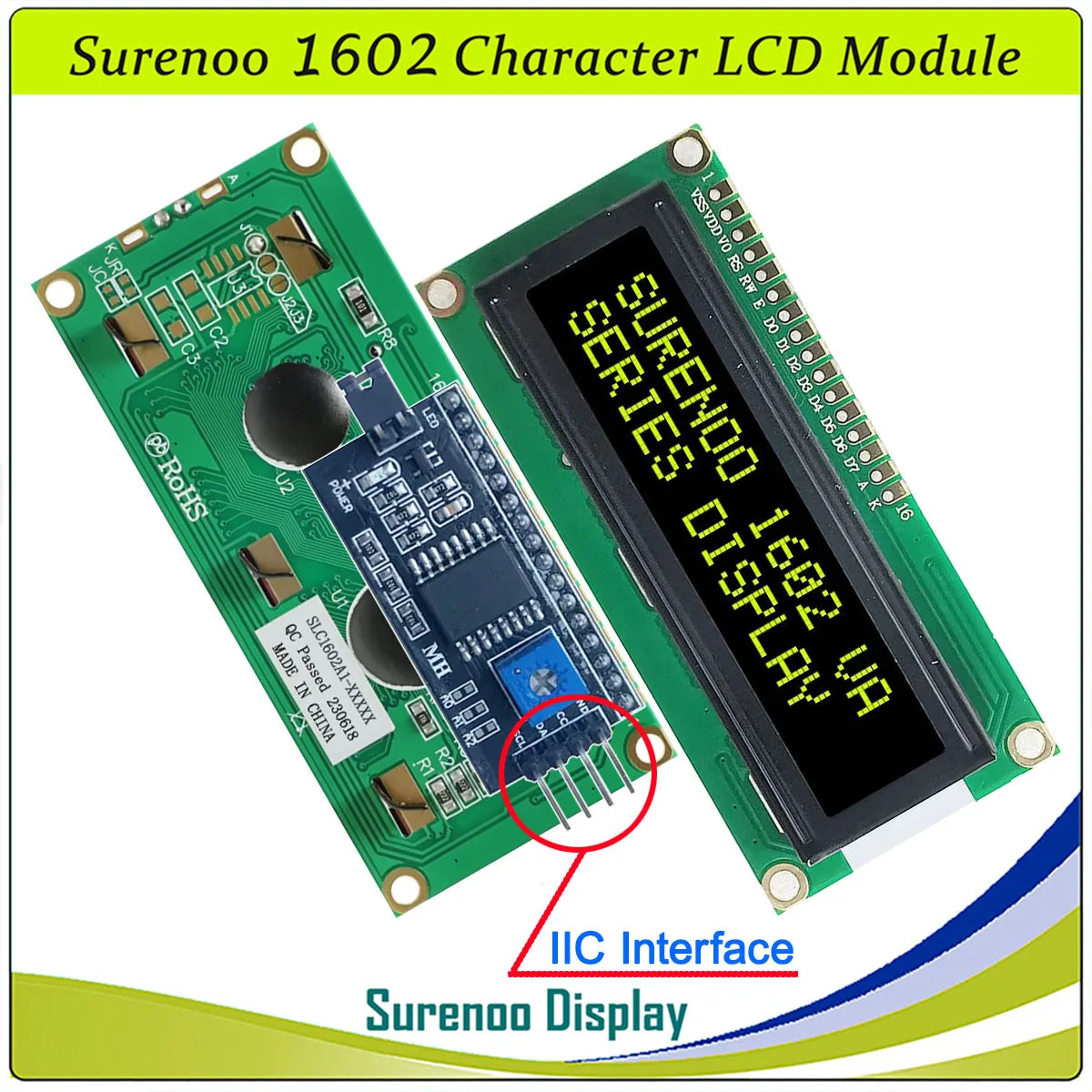 Surenoo LCD2USB USB 162 16X2 1602 Character LCD Module Display Screen Panel sutible LCD Smartie & AIDA64 for DIY PC