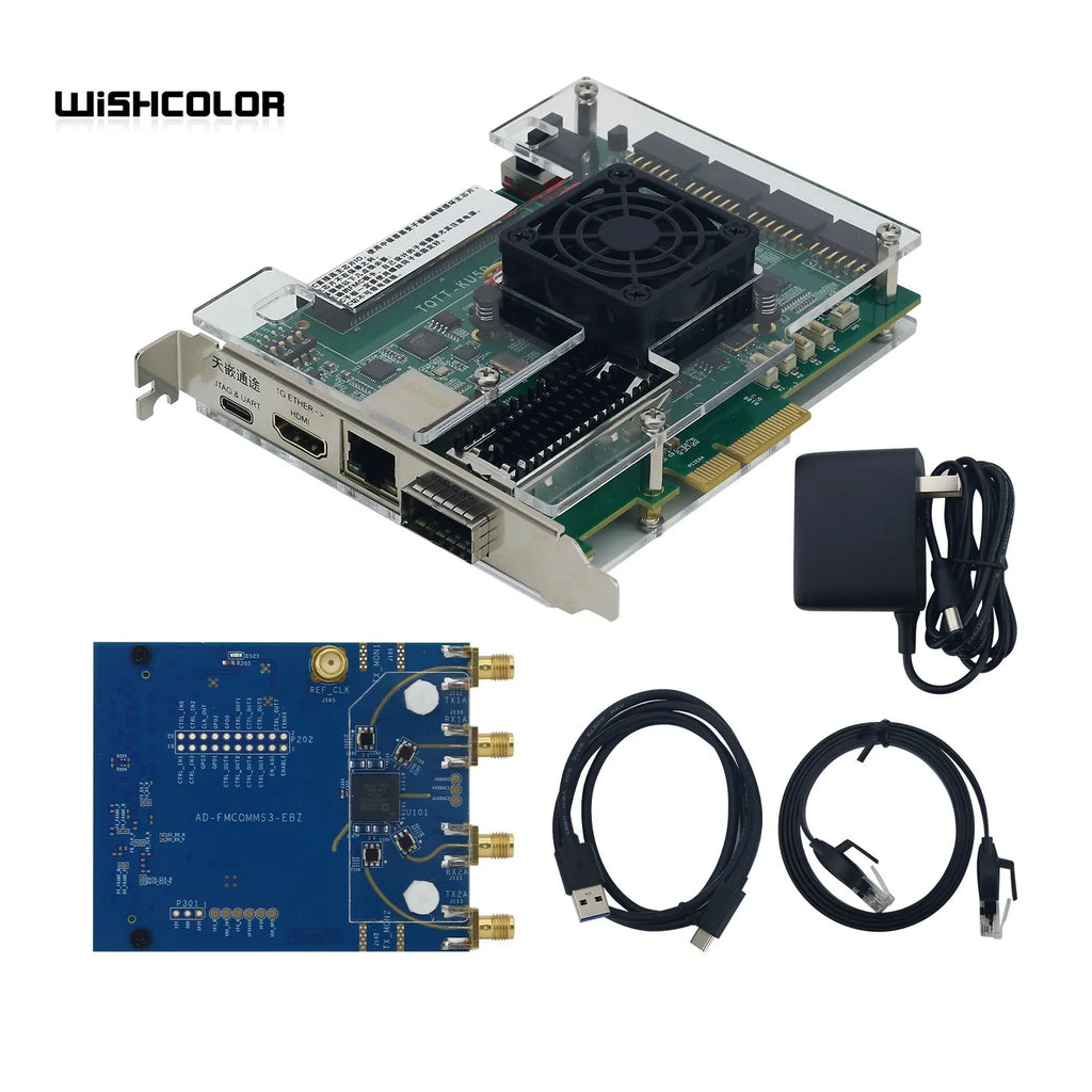 HamGeek XCKU5P Development Board + AD9361 RF Module FMCPCIE3.0 HDMI-compatible 100G Gigabit Ethernet for FPGA Development