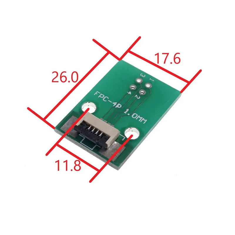 1PCS FFC / FPC Adapter Board Flip Type 1.0MM To 2.54MM Soldered Connector 4/6/8/10/12/14/16/20/24/30P
