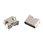 10pcs 6 Pin SMT Socket Connector Micro USB Type C Female Placement  For PCB design DIY high current charging housing 6.8/7.4mm