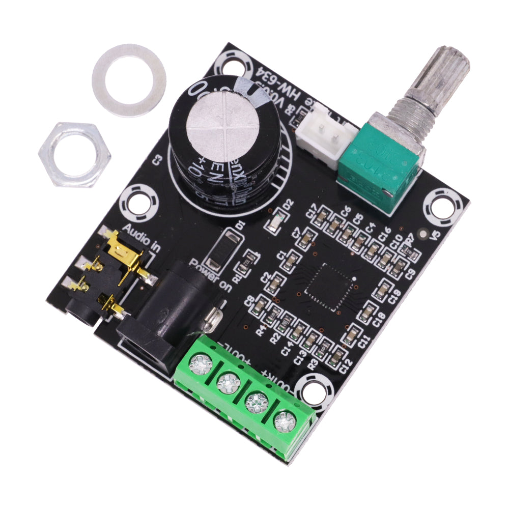 PAM8610 Digital Power Amplifier Board 2x15w Dual Channel Stereo Mini Class D 12V Mini Hi-Fi Audio Stereo Module 2X10W