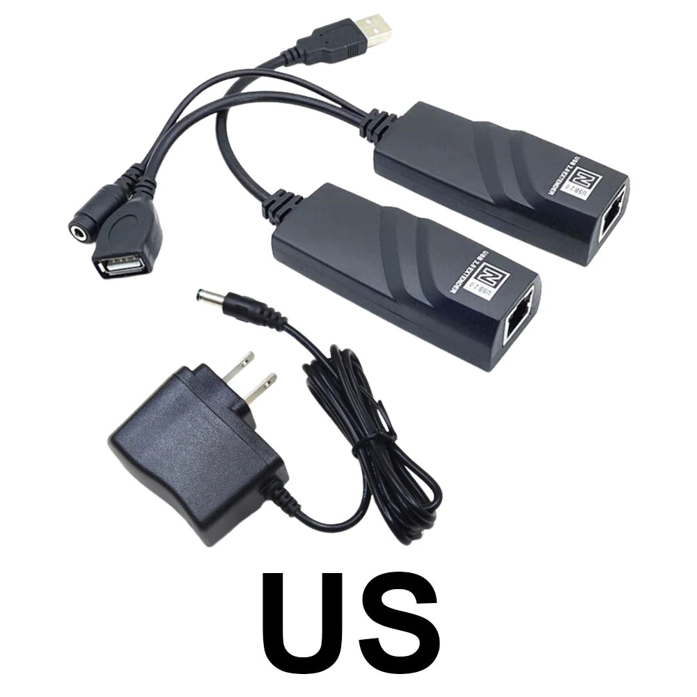 USB Ethernet Extender Connections Up To 100m USB 2.0 Network Cable Extender To RJ45 Plug and Play for Camera Mouse Keyboard
