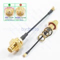 UFL U.FL IPX IPX1 to SMA Female Bulkhead Waterproof Fixed Nut with a Threaded Part on the Bottom RF137 Coax Cable Pigtail Kable