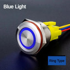 25MM30MM Metal Push Button Switches Power Symbol Waterproof LED Indicator Momentary Latching Start Stop Power On Off Switch
