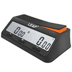 LEAP PQ9917 Chess Clock Digital Chess Timer for Board Game and Chess Timer with Bonus & Delay Count Down up Alarm Black/Orange