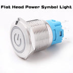 19MM LED Metal Button Switch Stainless Steel 1NO1NC Momentary Latching High Head Lamp Waterproof Button 12V 24V 220V