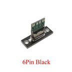 1/6/10Pcs USB Type C Female Connector with Fixing Plate 2P 4P 6 Pin DIY Repair Type-C USB Jack Socket Charging Port
