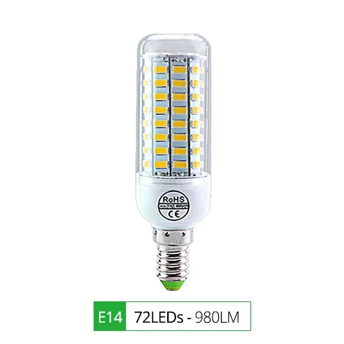 E27 LED Lamp E14 LED SMD 5730 220V Corn Light Bulbs 24 36 56 72LEDs Lamparas LED Chandelie Ampoule Led Light For Home Decoration