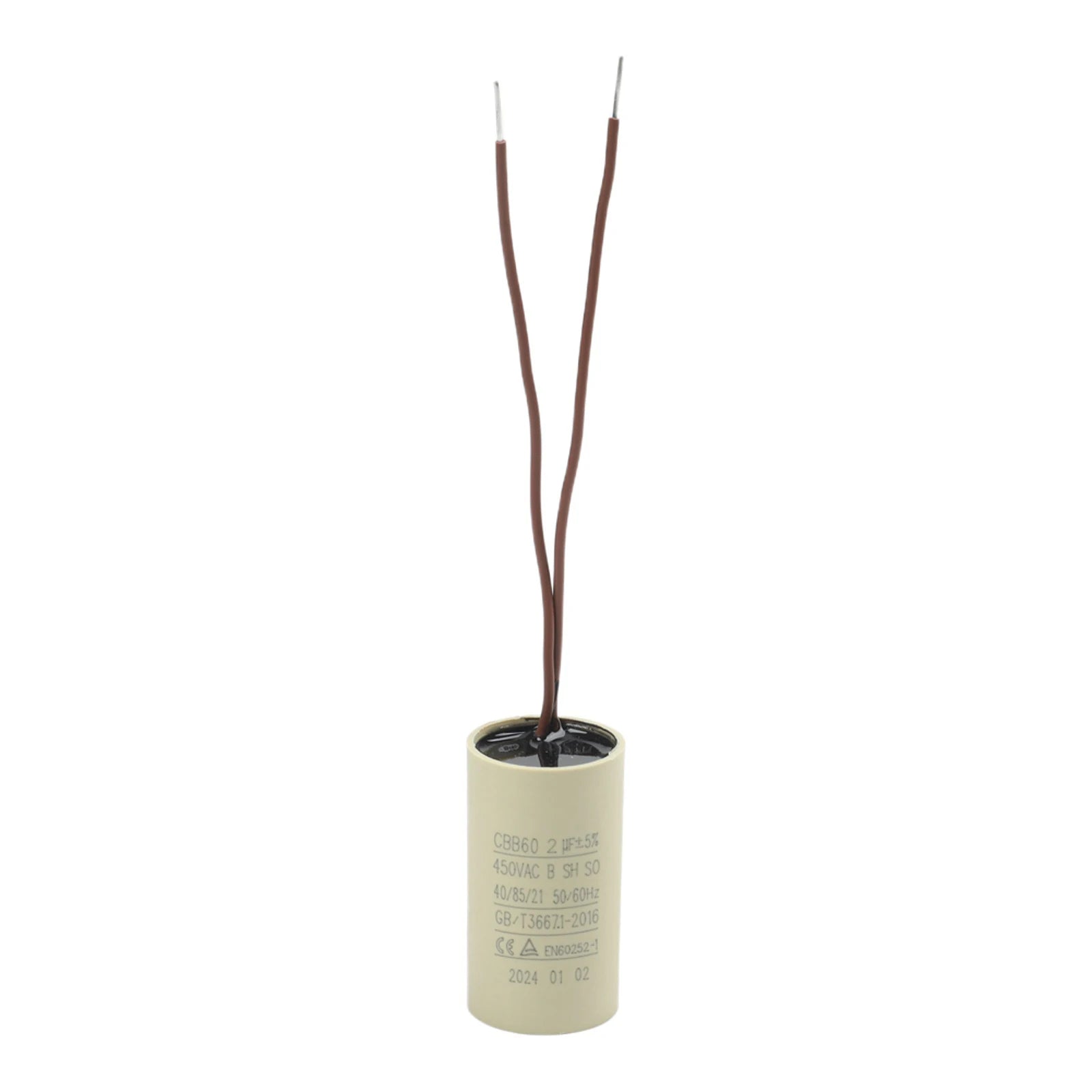 CBB60 Capacitor For Circulating Water Pump Hanging Fireplace 2uF Capacitor For Air Compressors Water Pumps Pressure Washers