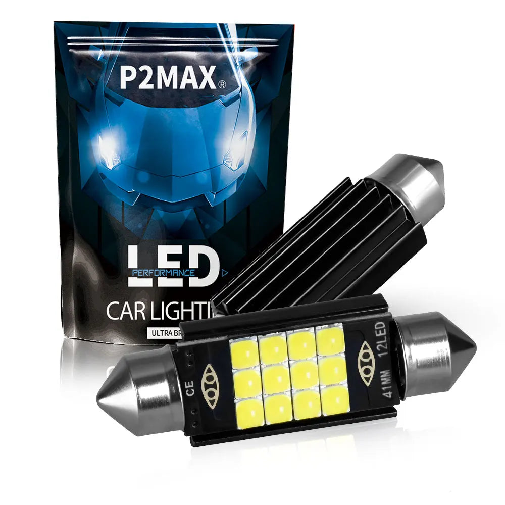 Powerful Bright Festoon LED 31/36/39/41MM Super White 3030 9/12Chips Car Interior Reading Trunk Mirror License Plate Light 12V