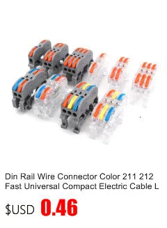 Wire Connector 252 253 254 255 Mini Quick Conectors Universal Compact Wiring Conductor Push-in Terminal Block LED Conector