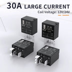 LANBOO 30A Violet Relay for Car 12V/24V Car Modification Parts 4PIN/5PIN 1NO/1NO1NC