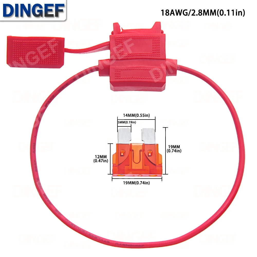 ATC Medium Blade Waterproof Fuse Holder For Automobile 32V 18/16/14/12/10AWG Standard Fuse Insert 1A 2A 3A 4A 5A 7.5A 10A 15A-50
