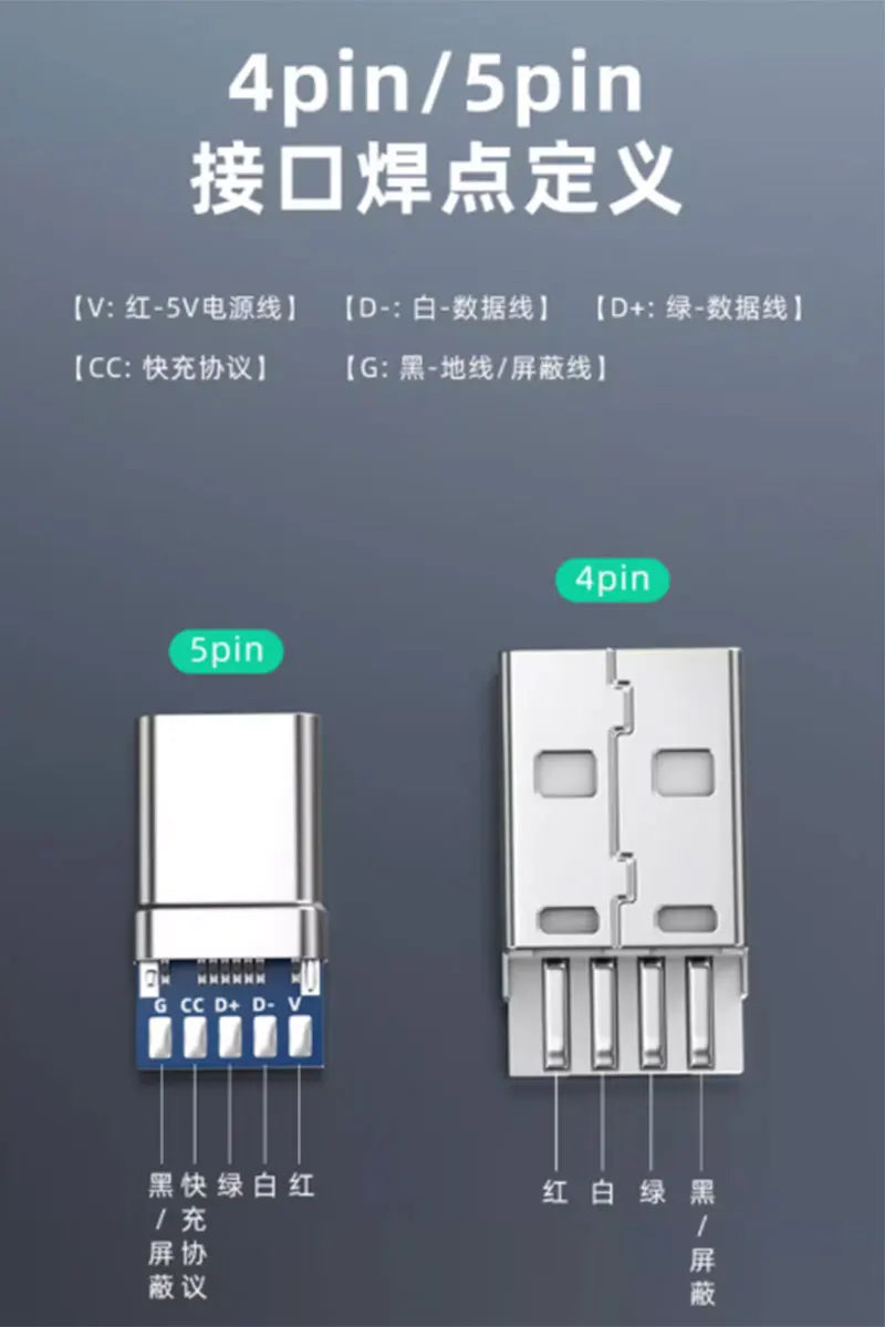 MICRO MINI 5P Type-C USB To Dip PCB Converter Adapter 90 Degree Right Angle Breakout Board Repair Welding Socket Connector Port