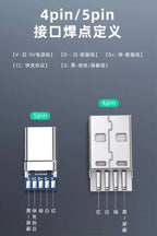 MICRO MINI 5P Type-C USB To Dip PCB Converter Adapter 90 Degree Right Angle Breakout Board Repair Welding Socket Connector Port