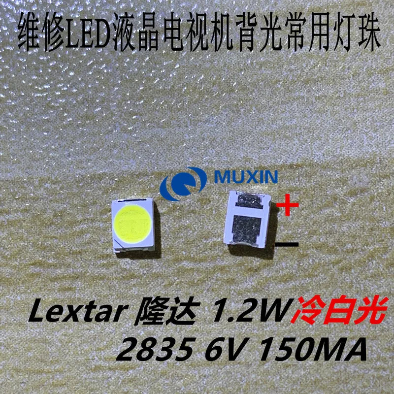 1000pcs 2835 3528 repair LED LCD TV backlight beads MX SEOUL JF 1W-2W 3V 6V cold white light commonly used
