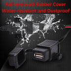 12V Waterproof Motorcycle SAE to USB Phone GPS MP4 Charger Cable Adapter Motorbikes Inline Fuse Power Supply