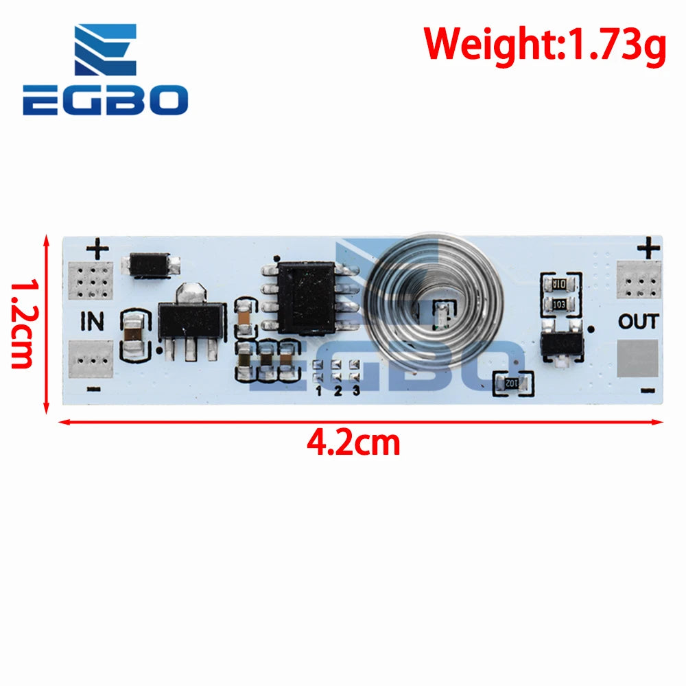 Touch Switch Capacitive Module 5V-24V 3A LED Dimming Control Lamps Active Components Short Distance Scan Sweep Hand Sensor Touc