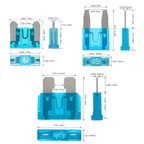 50/100/180Pcs Standard Car Fuses Assorted Kit, 60 Mini Blade Car Fuse +60 Standard Fuse Automotive +60 Micro Fuse