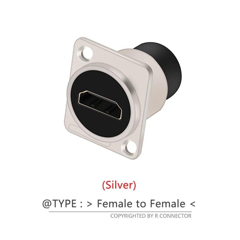 1PC D Type Chassis Connector, D Female Socket Panel Mounted Connector HDMI-Compatible