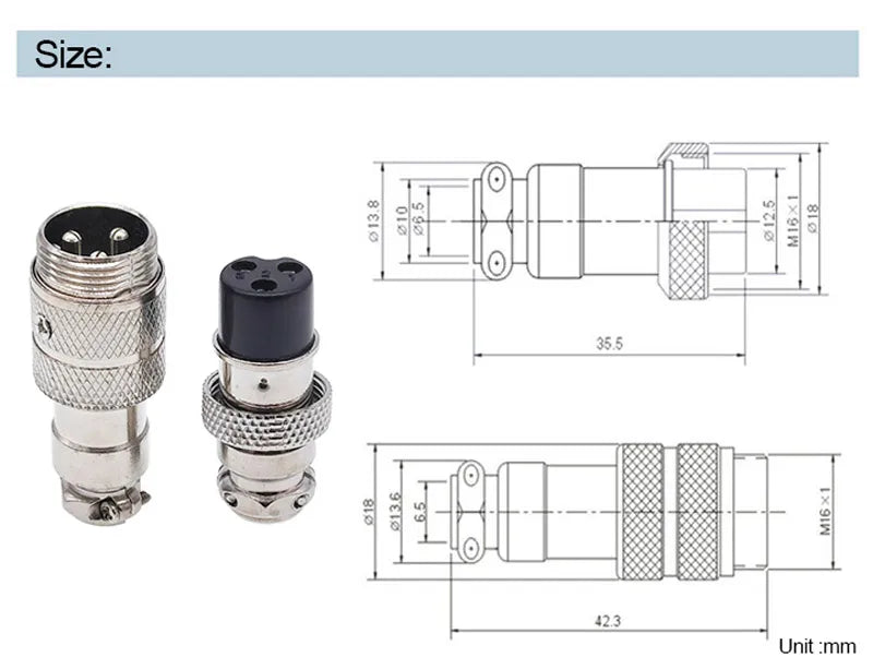 GX16 Docking Aviation Connector 2 3 4 5 6 7 8 9 10 Pin Male Female Plug Socket Inline Wire Panel Cable Connector Adapter Joint