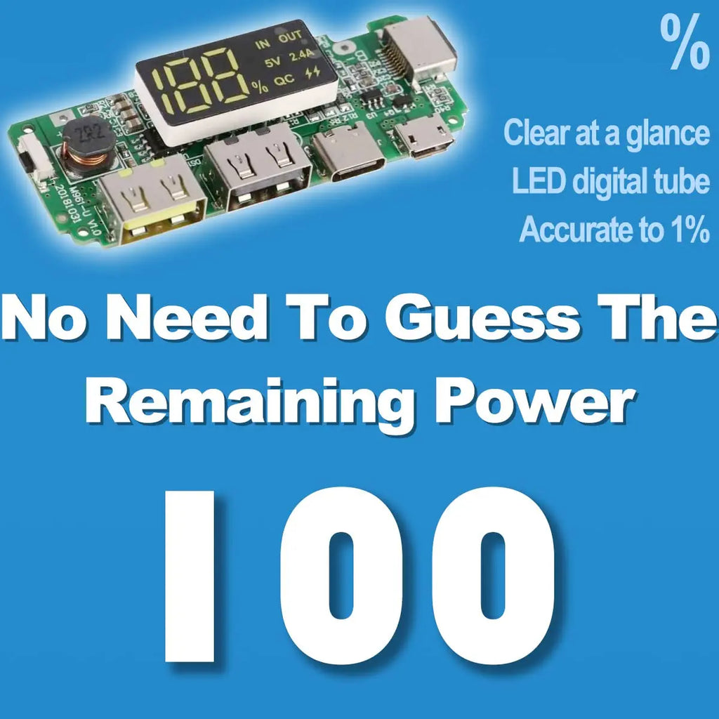 18650 Charging Module Lithium Battery Charger Board LED Dual USB 5V 2.4A Micro or Type-C USB Mobile Power Bankdischarge Short