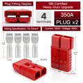 2pcs Quick Connector 40A 50A 120A 175A 350A Car Battery Power Plug 2P 600V High Current Electrical Wire Connectors