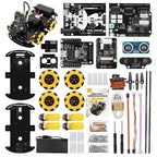 ESP32 CAM WiFi Smart Robot Car Kit with Mecanum Wheels, Ultrasonic Sensor & TT Motors for Programming Education