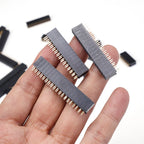 10pcs 2.54mm 2X2/3/4/5/6/8/10/12/13/20/40 Pin Female Header Strip Connector Double Row Straight Needle  2.54 Female Header Socke