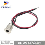DC-099 DC Power Male Female Jack Charging Socket Jack With Cable Male Female Power Plug Connector Male Female Connector Adapter