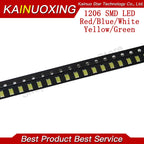 1Reel 0402 0603 0805 1206 1210 SMD LED Diodes light Yellow Red Green Blue White 5000PCS 4000PCS 3000PCS 2000PCS